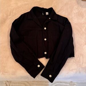 H&M CROPPED JEAN JACKET